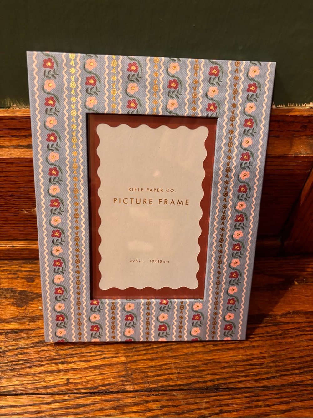 Rifle Paper Co. Blue Floral Stripe Picture Frame
